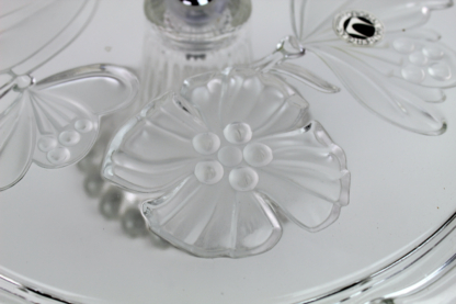 Tortenplatte mit Fuß | Walther Glas | Blumenverzierung | vintage – Bild 5