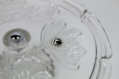 Tortenplatte mit Fuß | Walther Glas | Blumenverzierung | vintage – Bild 6