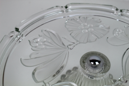 Tortenplatte mit Fuß | Walther Glas | Blumenverzierung | vintage – Bild 7