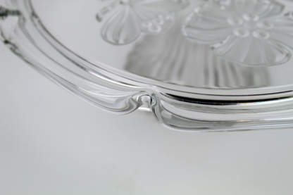 Tortenplatte mit Fuß | Walther Glas | Blumenverzierung | vintage – Bild 8