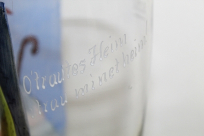Trinkglas | "O'Trautes Heim, I trau mi net heim" | 0,25 l vintage – Bild 4