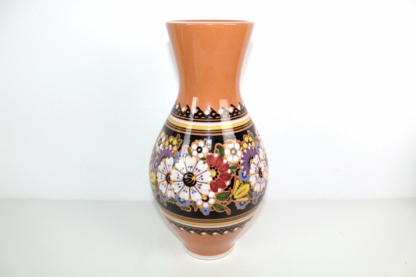 Vase | Blumenmotiv | Ton | vintage