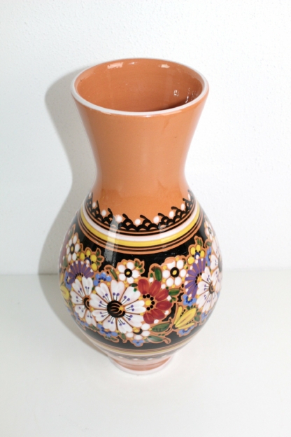 Vase | Blumenmotiv | Ton | vintage – Bild 4