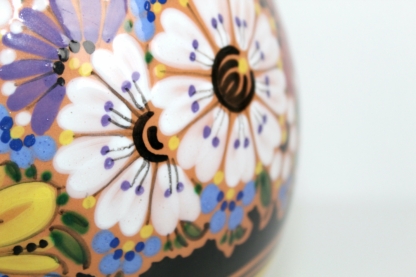 Vase | Blumenmotiv | Ton | vintage – Bild 7