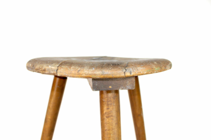 Werkstatthocker | Dreibein | vintage – Bild 5