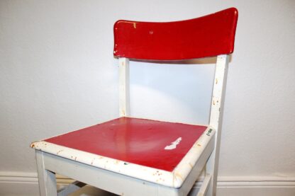 Frankfurter Küchen-Stuhl in rot/weiß -- Shabby – Bild 3