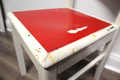 Frankfurter Küchen-Stuhl in rot/weiß -- Shabby – Bild 4