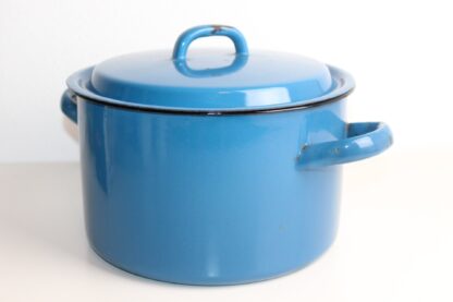 Herrlicher blauer Emaille-Topf -- vintage – Bild 2