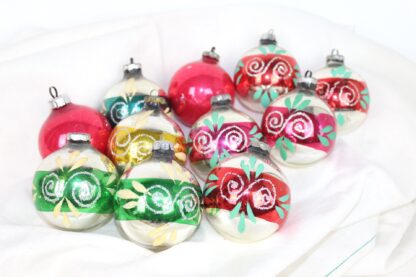 11 antike Weihnachtsbaumkugeln -- 7 cm – Bild 2