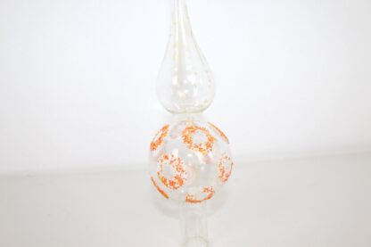 Vintage Weihnachtsbaumspitze transparent mit Rot
