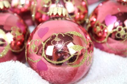 9 antike Weihnachtsbaumkugeln -- 6 cm