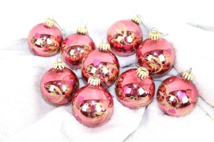 9 antike Weihnachtsbaumkugeln -- 6 cm – Bild 3