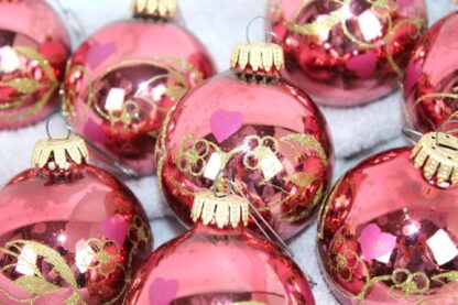 9 antike Weihnachtsbaumkugeln -- 6 cm – Bild 4
