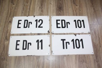 Antikes Emailleschild "E Dr 101" | Reichsbahn | vintage – Bild 2