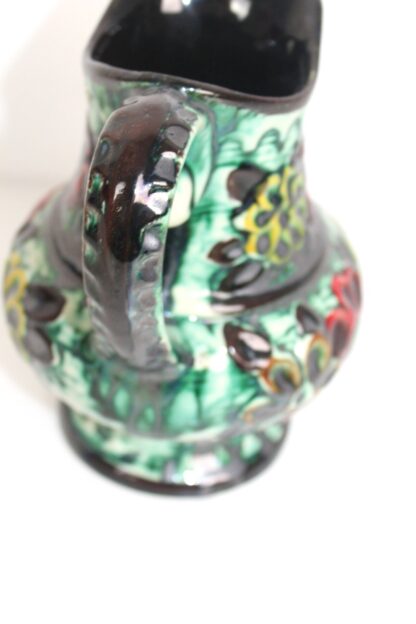 Vintage Vase / Kanne mit Blumen | Bay Keramik – Bild 6