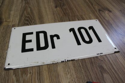 Antikes Emailleschild "E Dr 101" | Reichsbahn | vintage – Bild 3