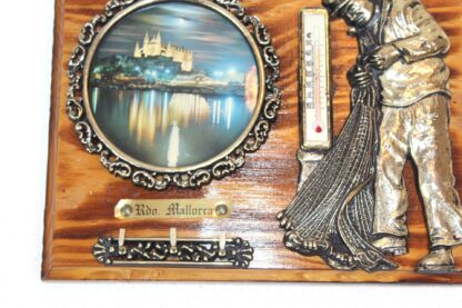 Vintage Thermometer auf Holzbrett "Rdo. Mallorca" – Bild 2