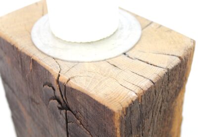 Kerzenständer | Eiche | Fachwerk | antik – Bild 4