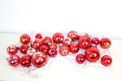 Konvolut Rote Christbaumkugeln | 26 Kugeln | – Bild 7