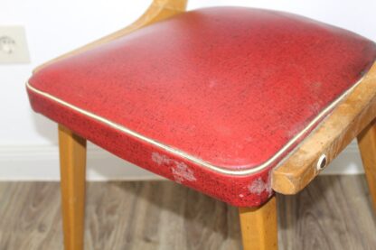 Rockabilly Polsterstuhl | rot | vintage – Bild 3