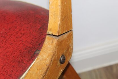 Rockabilly Polsterstuhl | rot | vintage – Bild 5