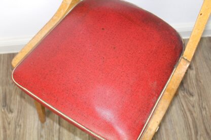 Rockabilly Polsterstuhl | rot | vintage – Bild 7
