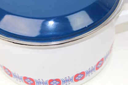 2 Vintage Emailletöpfe blau-weiß  aus den 1970er – Bild 7