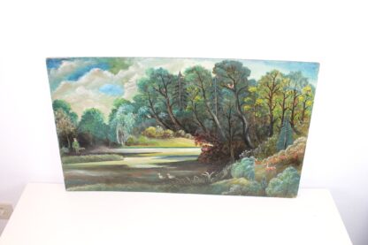 Gemälde auf Holz "Landschaft" | vintage – Bild 2