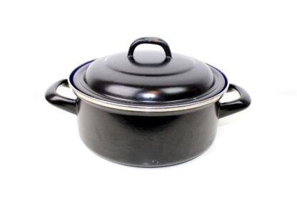 Toller Emaille-Topf -- vintage schwarz