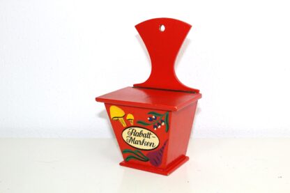 Wandbox | Rabattmarken | rot | zum aufhängen | vintage – Bild 4