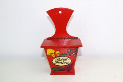 Wandbox | Rabattmarken | rot | zum aufhängen | vintage