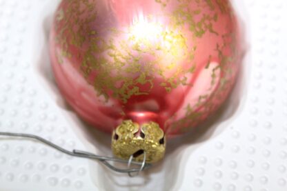 3 Weihnachtsbaumkugel | rosa | gold | Glas | Handbemalt | vintage – Bild 6