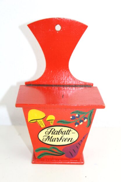 Wandbox | Rabattmarken | rot | zum aufhängen | vintage – Bild 3