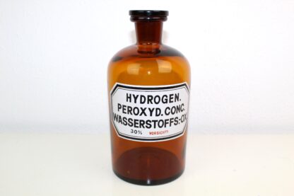 Apothekerflasche | 1 Liter | braun | antik | Aufschrift  HYDROGEN. PEROXYD. CONC. | vintage