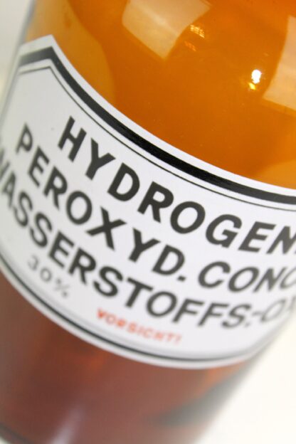 Apothekerflasche | 1 Liter | braun | antik | Aufschrift  HYDROGEN. PEROXYD. CONC. | vintage – Bild 4