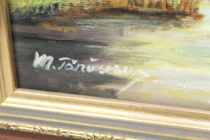 Antikes Gemälde auf Leinwand im Holzrahmen – Bild 7
