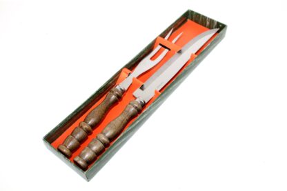 Fleischbesteck | 2-teilig | unbenutzt | rostfrei | vintage