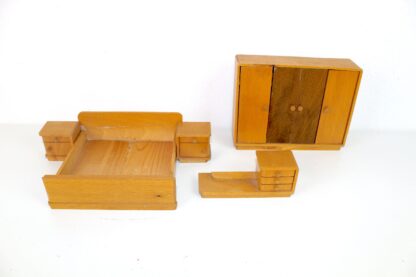 Puppenmöbel | Schlafzimmer | Holz | vintage – Bild 2