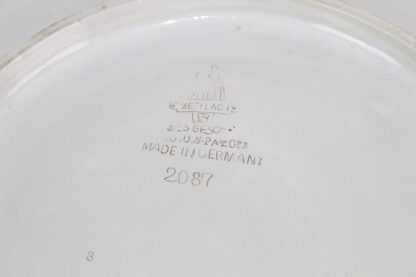 Mettlach Bowle Teller |  "Bauernhochzeit" |  1900 | lasiert | Trinksprüche | Keramik | Manufaktur Villeroy & Boch | Vintage – Bild 10