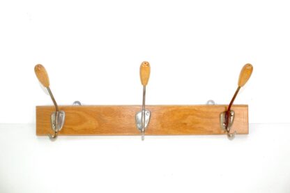 Hakenleiste | Garderobenleiste | Holz | braun | 1950 | Vintage – Bild 7
