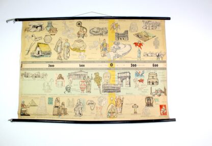 Große antike Rollkarte |  Geschichte 3000 v Chr bis 600 n Chr. | Carl Retzdorff Lehrmittel und Schulbedarf Hamburg  | 1960 | Vintage – Bild 8