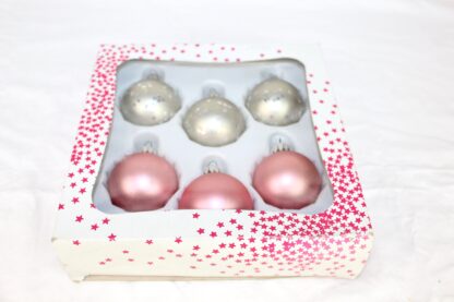6 vintage Weihnachtsbaumkugeln | 5 cm – Bild 2