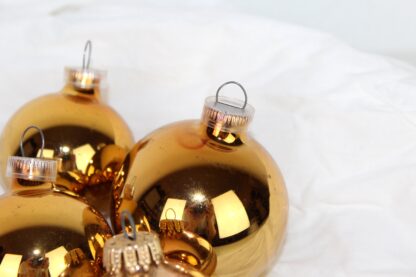 4 Weihnachtsbaumkugeln in Gold – Bild 3