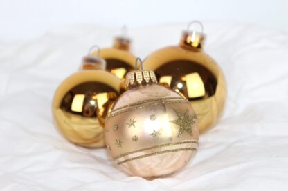 4 Weihnachtsbaumkugeln in Gold – Bild 4