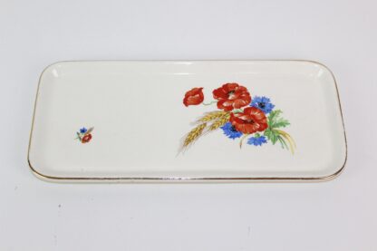 Stollenplatte mit Goldrand und Blumenmotiv – Bild 5