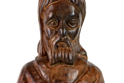 Handgeschnitzte Jesusfigur aus massivem Holz | vintage – Bild 3