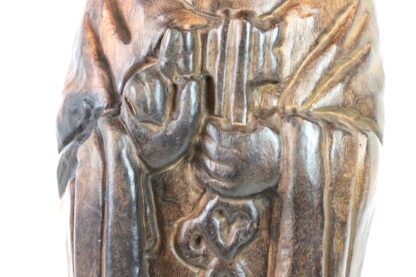 Handgeschnitzte Jesusfigur aus massivem Holz | vintage – Bild 4