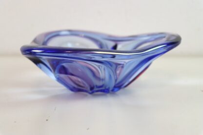 Massive runde Glasschale | blau-lila | vintage – Bild 3