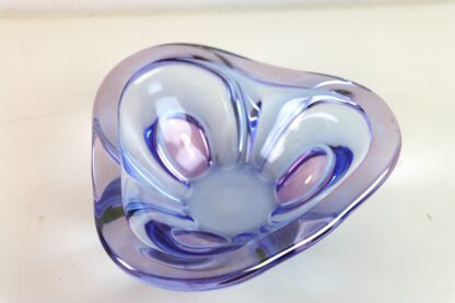 Massive runde Glasschale | blau-lila | vintage – Bild 5