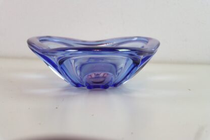 Massive runde Glasschale | blau-lila | vintage – Bild 6
